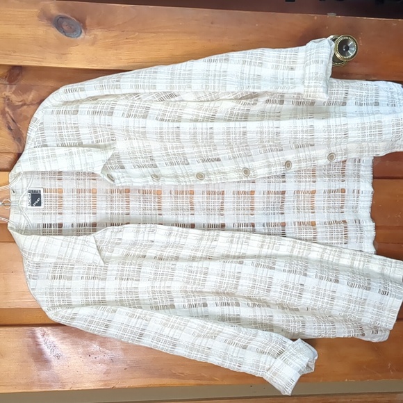 Vintage PARIS STAR* moda sport twin set tank and jacket set. Open weave fabric - Picture 8 of 15